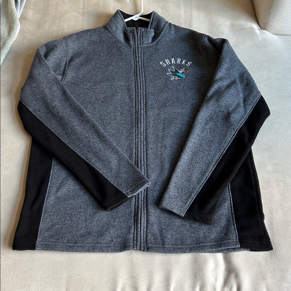 NHL Other - NHL Team Sweater/Jacket Full Zip San Jose Sharks Fleece Embroidered Logo Men’s L